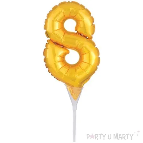 balon foliowy cyfra 8 micro zloty amscan 6 dgt