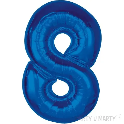 balon foliowy cyfra 8 niebieski godan 36 dgt