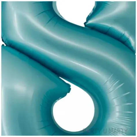 balon foliowy cyfra 8 niebieski matowy godan 30 dgt