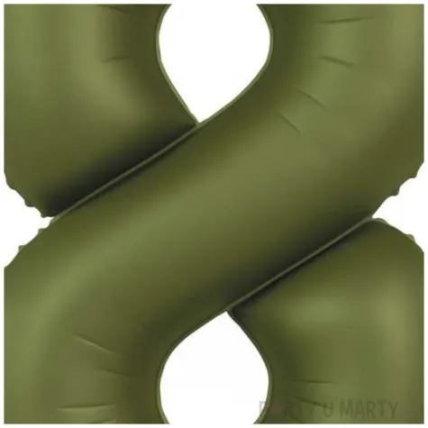 balon foliowy cyfra 8 oliwkowy folat 34 dgt