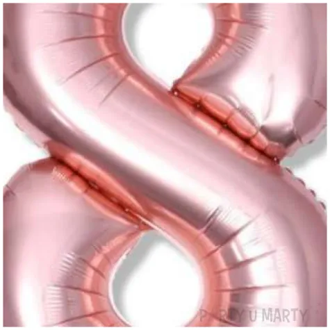 balon foliowy cyfra 8 rozowe zloto dekoracjepolska 39 dgt