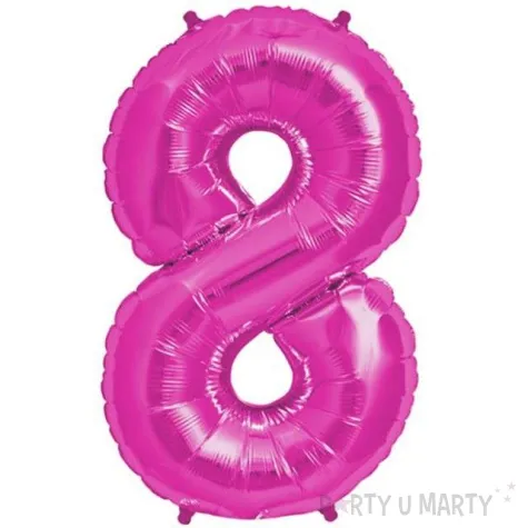 balon foliowy cyfra 8 rozowy oem 38 dgt