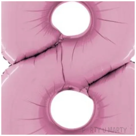 balon foliowy cyfra 8 rozowy pastel grabo 26 dgt