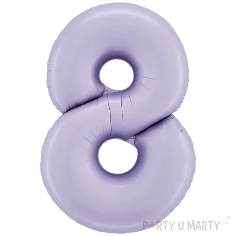 balon foliowy cyfra 8 satynowy liliowy grabo 40 dgt