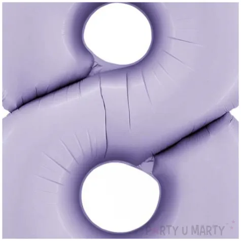 balon foliowy cyfra 8 satynowy liliowy grabo 40 dgt