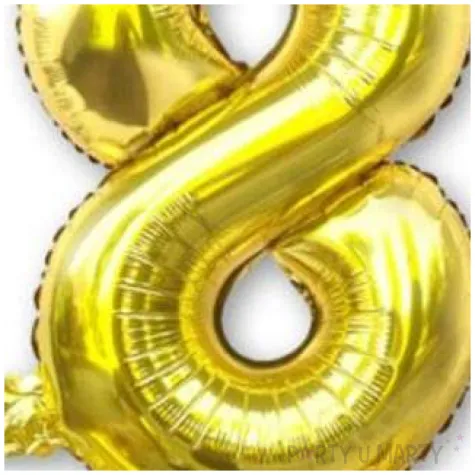 balon foliowy cyfra 8 stojaca zloty dekoracjepolska 15 dgt