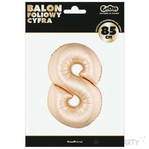 balon foliowy cyfra 8 szampanski godan 34 dgt