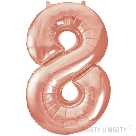 balon foliowy cyfra 8 szampanski unique 34 dgt