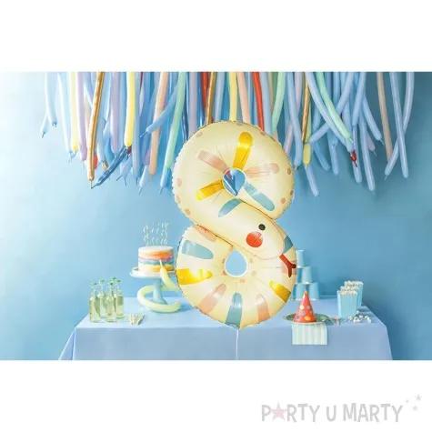 balon foliowy cyfra 8 waz partydeco 34 dgt