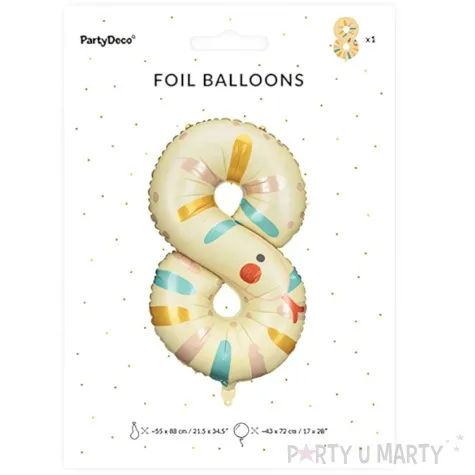 balon foliowy cyfra 8 waz partydeco 34 dgt