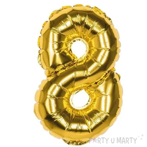 balon foliowy cyfra 8 zloty boland 14 dgt