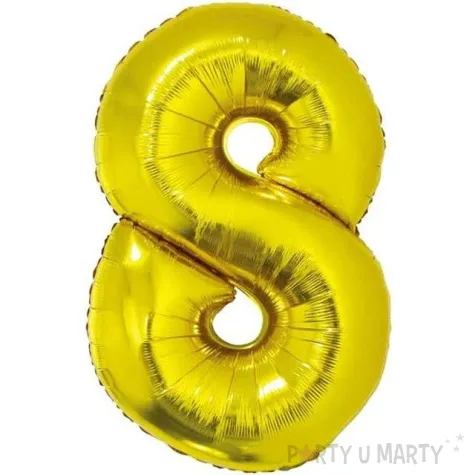 balon foliowy cyfra 8 zloty godan 14 dgt