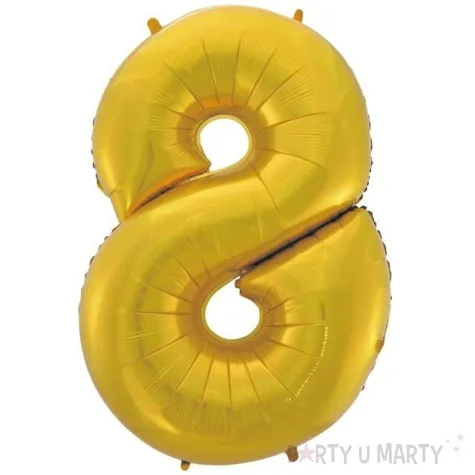 balon foliowy cyfra 8 zloty mat godan 45 dgt