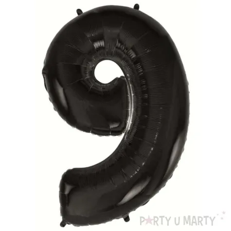 balon foliowy cyfra 9 beauty and charm czarny godan 36 dgt