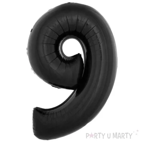 balon foliowy cyfra 9 czarny funny fashion 40 dgt