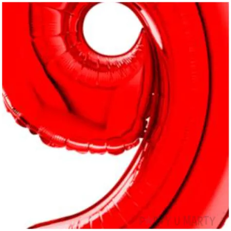 balon foliowy cyfra 9 czerwony grabo 26 dgt