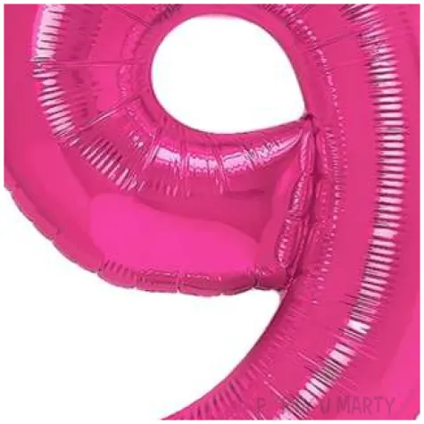 balon foliowy cyfra 9 fuksja partypal 16 dgt