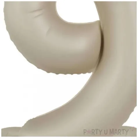 balon foliowy cyfra 9 mat stojaca kremowe latte folat 28 dgt