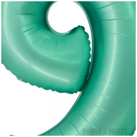 balon foliowy cyfra 9 mietowy matowy godan 30 dgt