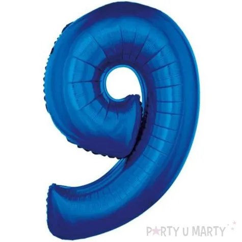 balon foliowy cyfra 9 niebieski godan 34 dgt