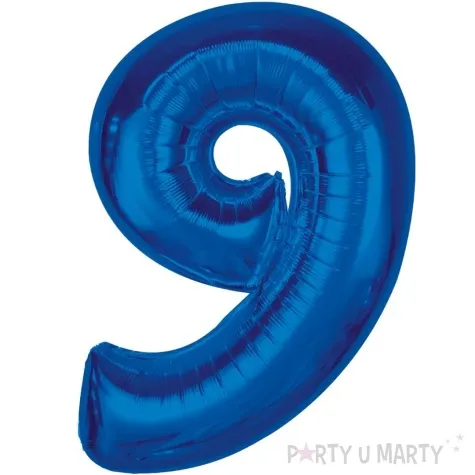 balon foliowy cyfra 9 niebieski godan 36 dgt