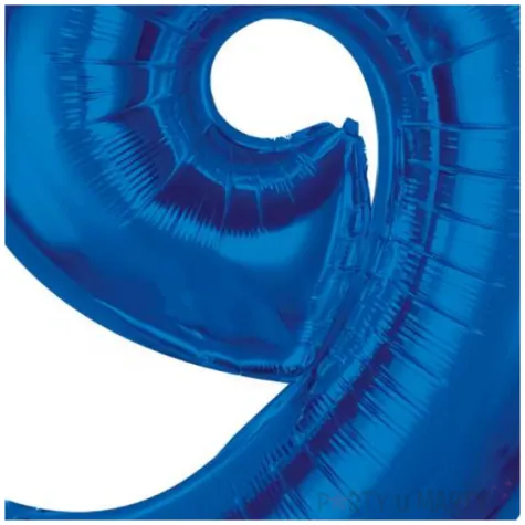 balon foliowy cyfra 9 niebieski godan 36 dgt