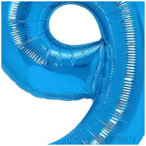 balon foliowy cyfra 9 niebieski partypal 16 dgt