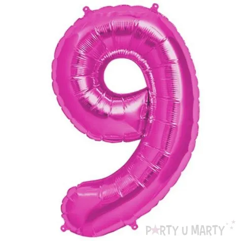 balon foliowy cyfra 9 rozowy oem 38 dgt