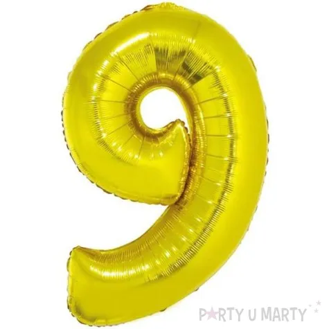 balon foliowy cyfra 9 zloty godan 14 dgt