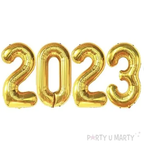 balon foliowy cyfry 2023 zloty 28 4 szt dgt