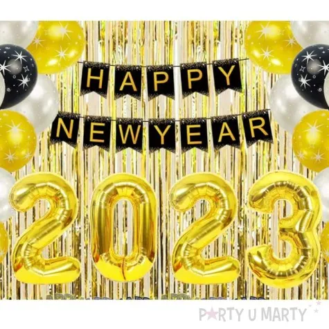 balon foliowy cyfry 2023 zloty 28 4 szt dgt