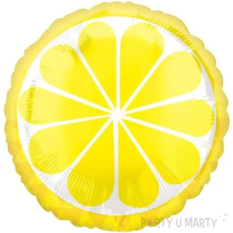 balon foliowy cytryna zolty amscan 18 rnd