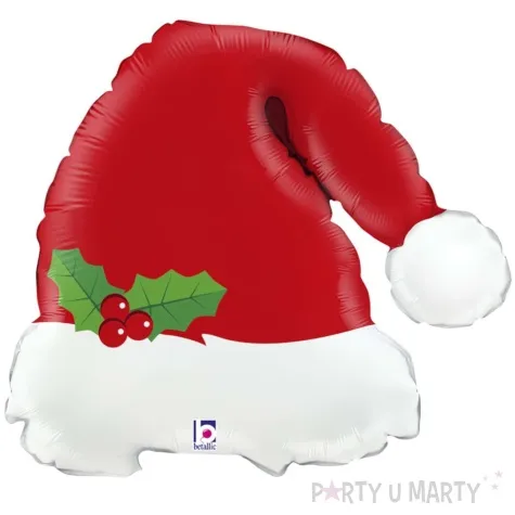 balon foliowy czapka mikolaja z jemiola grabo 14 cali shp