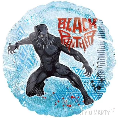 balon foliowy czarna pantera amscan 18 rnd