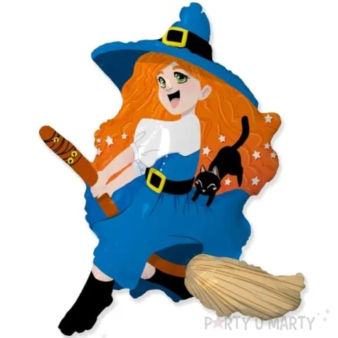 balon foliowy czarownica na miotle flexmetal 24 shp