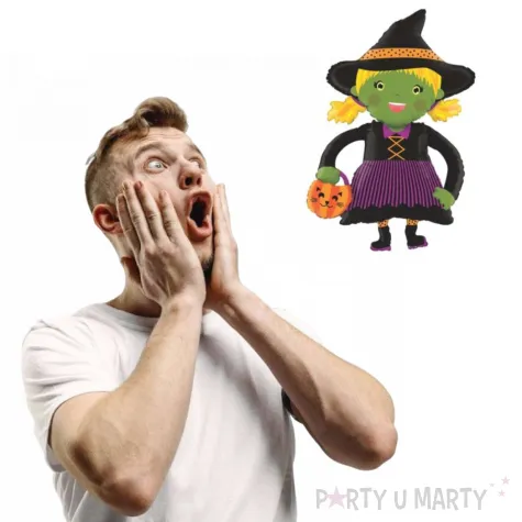 balon foliowy czarownica w kapeluszu betallic 45 shp