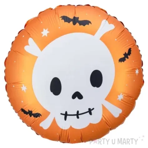 balon foliowy czaszka i nietoperze halloween partydeco 18 rnd