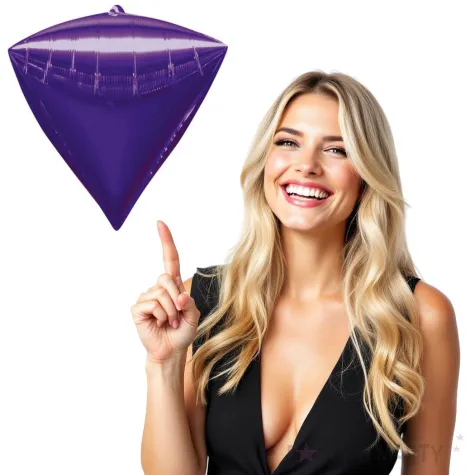 balon foliowy diament fioletowy amscan 17 dmz