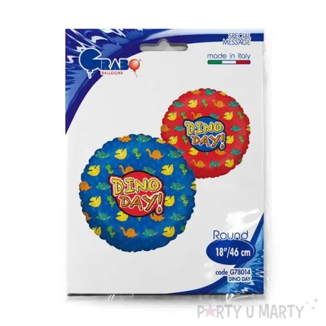 balon foliowy dino day czerwony grabo 18 rnd