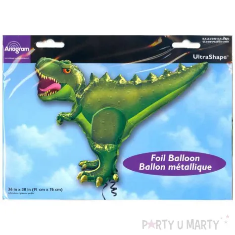 balon foliowy dinozaur t rex 3d zielony amscan 36 shp