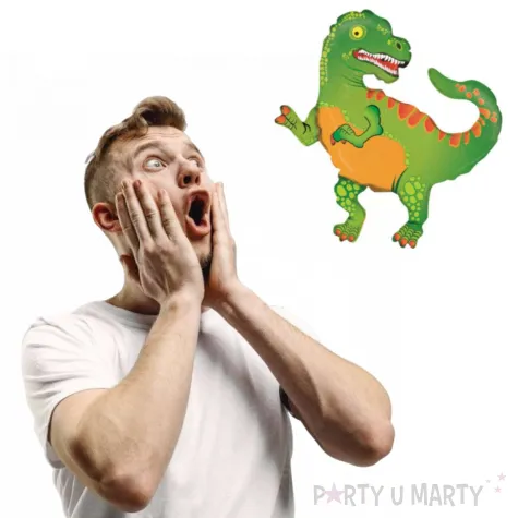 balon foliowy dinozaur zielony betallic 14 shp