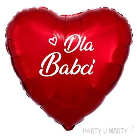balon foliowy dla babci czerwony 18 hrt
