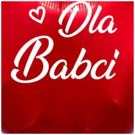balon foliowy dla babci czerwony 18 hrt