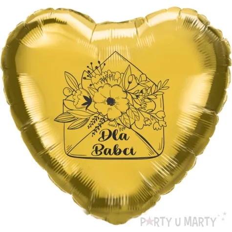 balon foliowy dla babci zloty 18 hrt