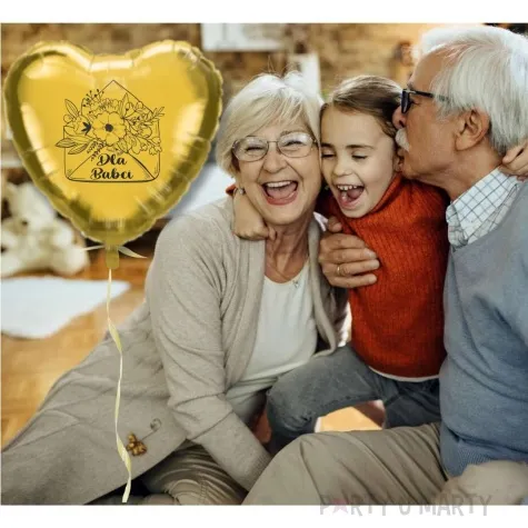 balon foliowy dla babci zloty 18 hrt
