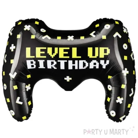 balon foliowy dla gracza gamepad czarny partydeco 28 shp