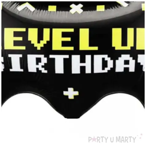 balon foliowy dla gracza gamepad czarny partydeco 28 shp