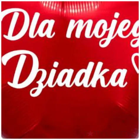 balon foliowy dla mojego dziadka czerwony 18 hrt