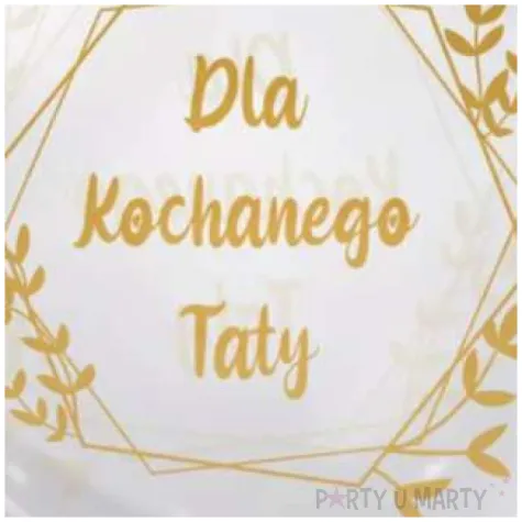 balon foliowy dla ukochanego taty transparentny tuban 18 orb