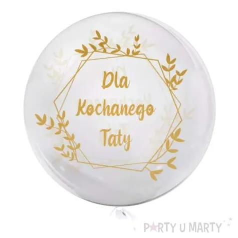 balon foliowy dla ukochanego taty transparentny tuban 18 orb